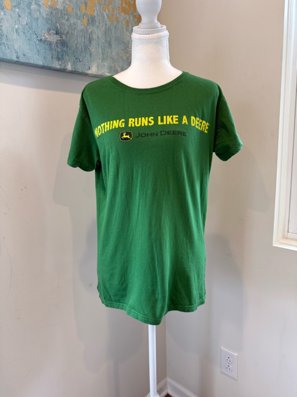 John Deere Green Graphic Tee - "Nothing Runs Like A Deere" Women’s Size Large